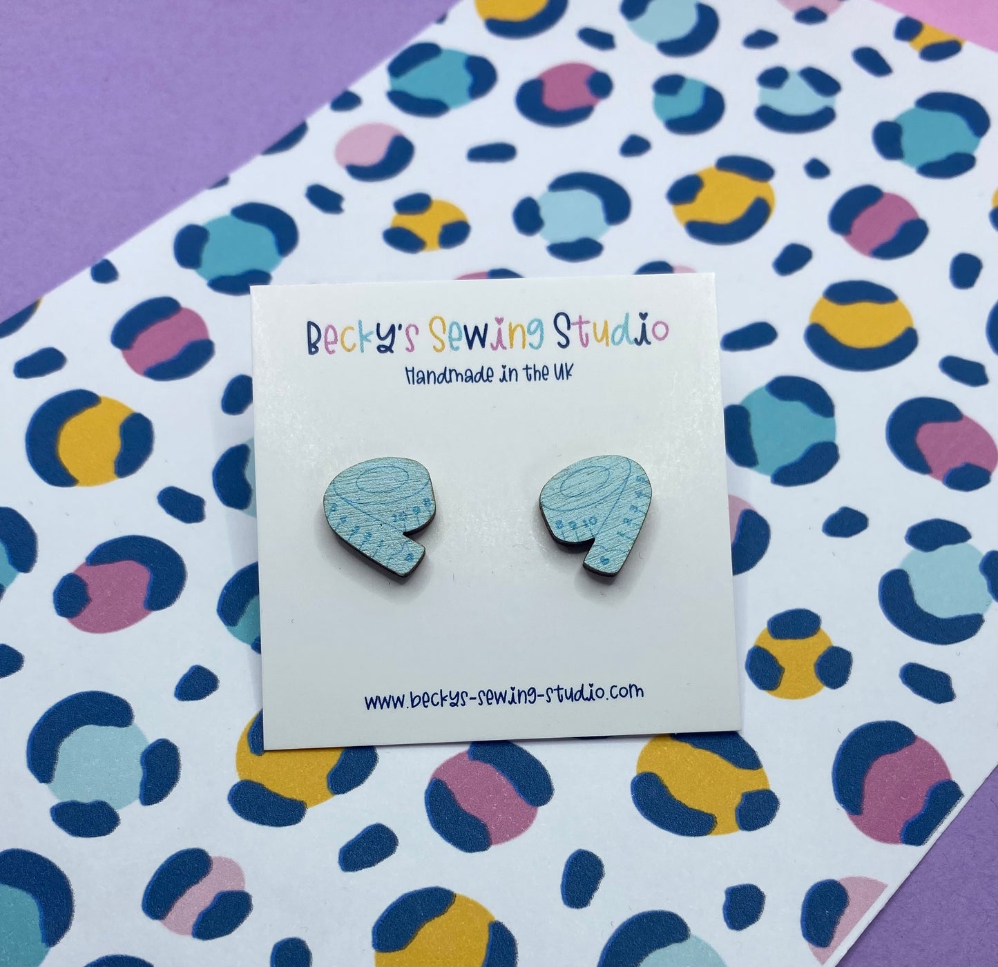Tape Measure Stud Earrings
