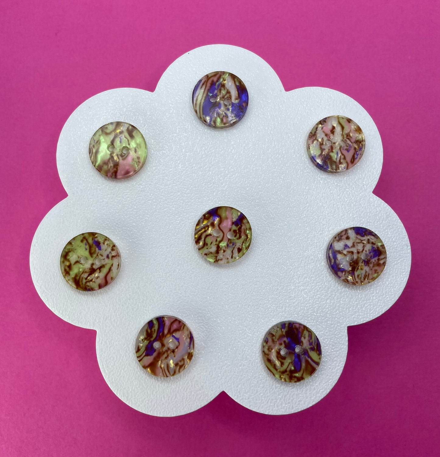 Abalone Shell Button- Pink