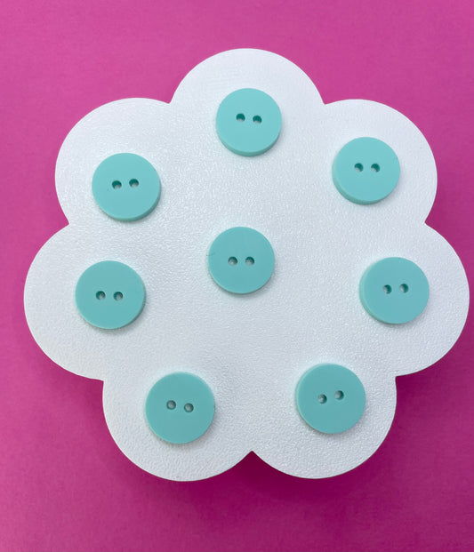 Sweet Pastel Spearmint Green Buttons (round, heart and flower)