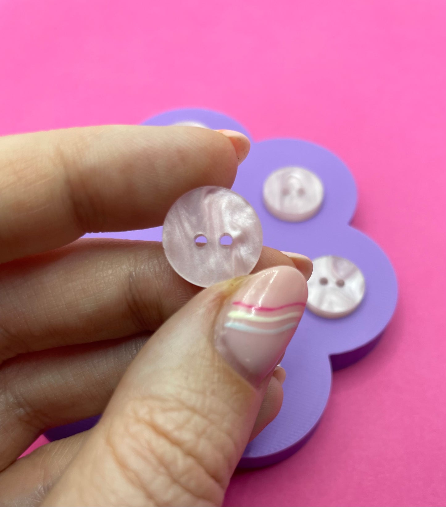 Baby Pink Pearl Buttons