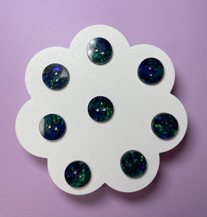 Abalone Shell Button- Teal