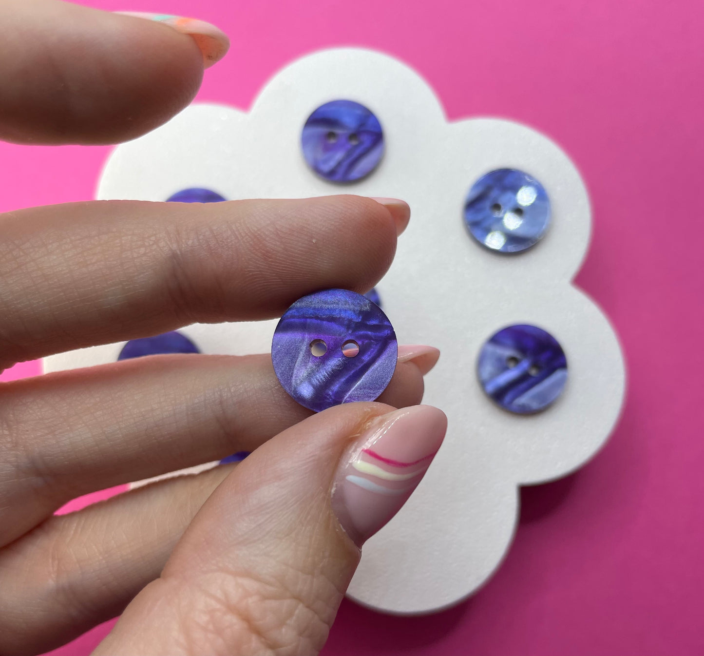 Blue Snakeskin Buttons