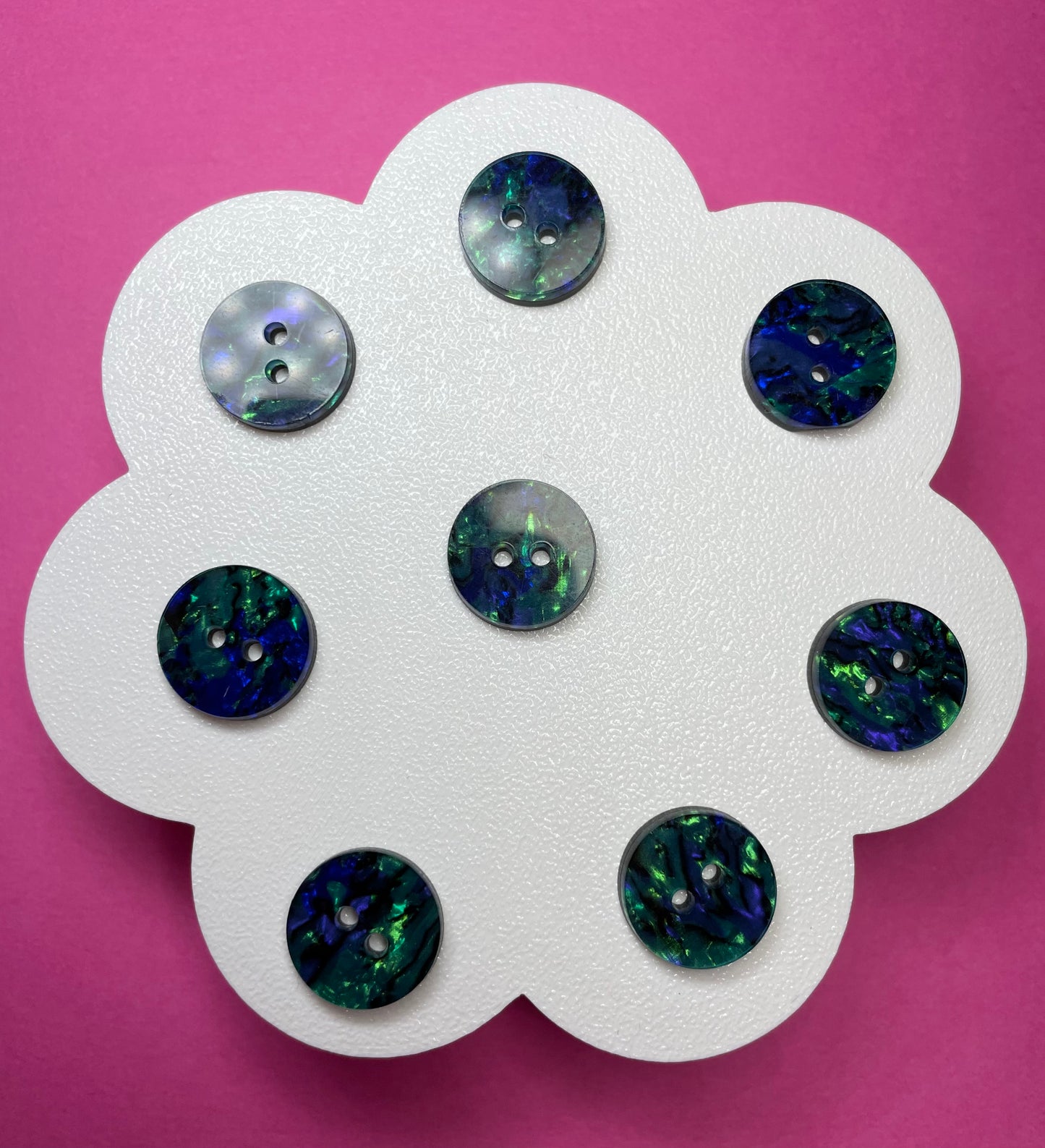 Abalone Shell Button- Teal