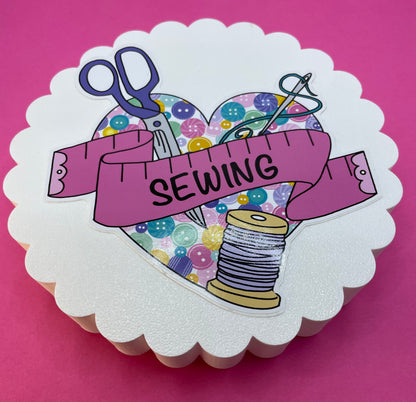 Sewing vinyl sticker