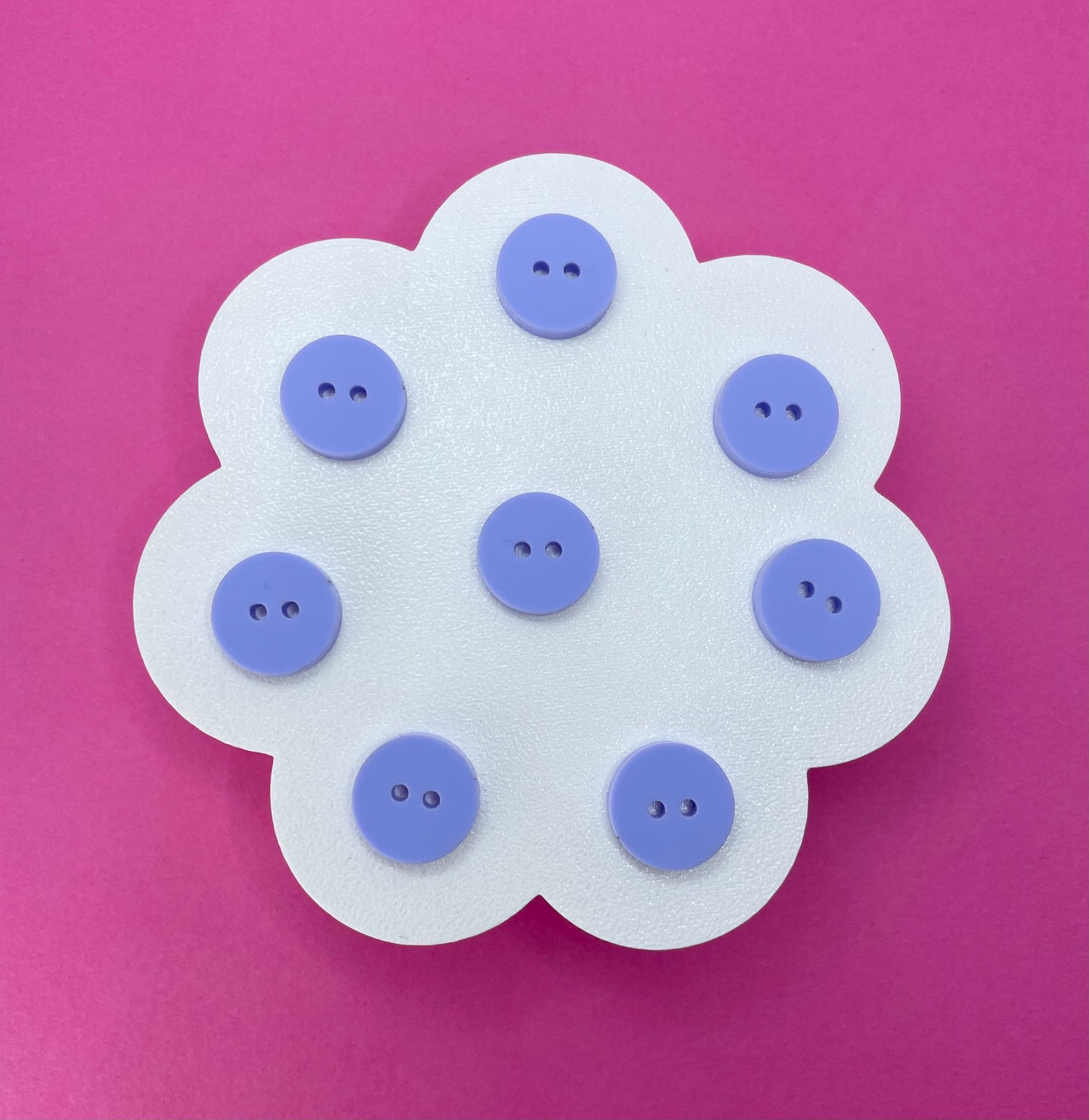 Sweet Pastel Bubblegum Blue Buttons (round, heart and flower)
