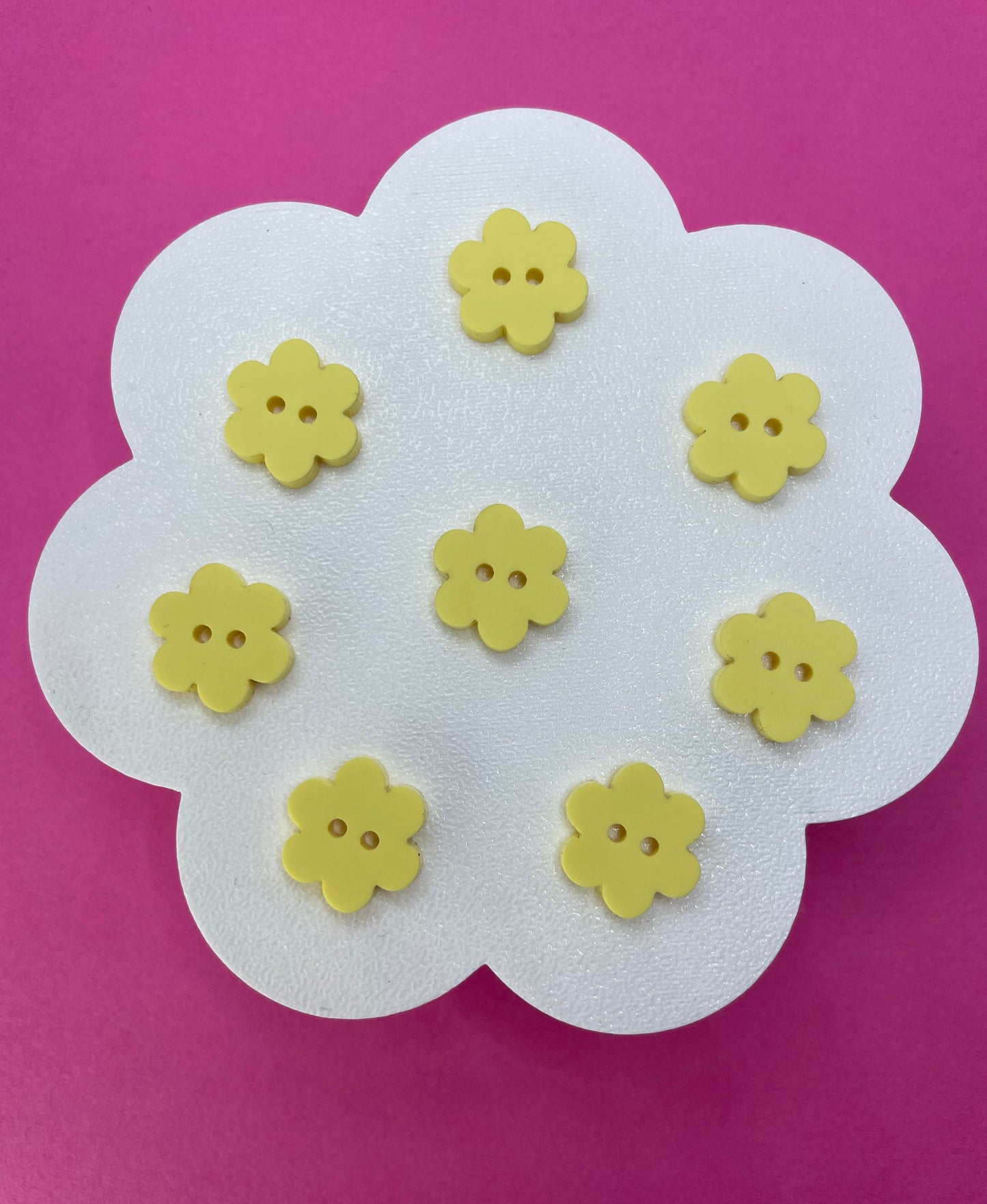 Sweet Pastel Lemon BonBon Buttons (round, heart and flower)