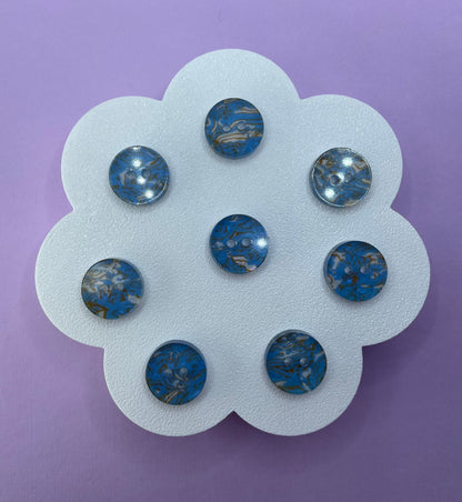 Ocean Swirl Button