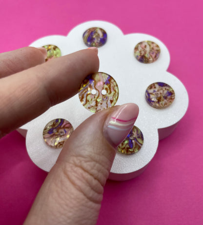 Abalone Shell Button- Pink