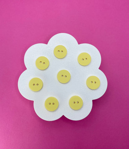 Sweet Pastel Lemon BonBon Buttons (round, heart and flower)