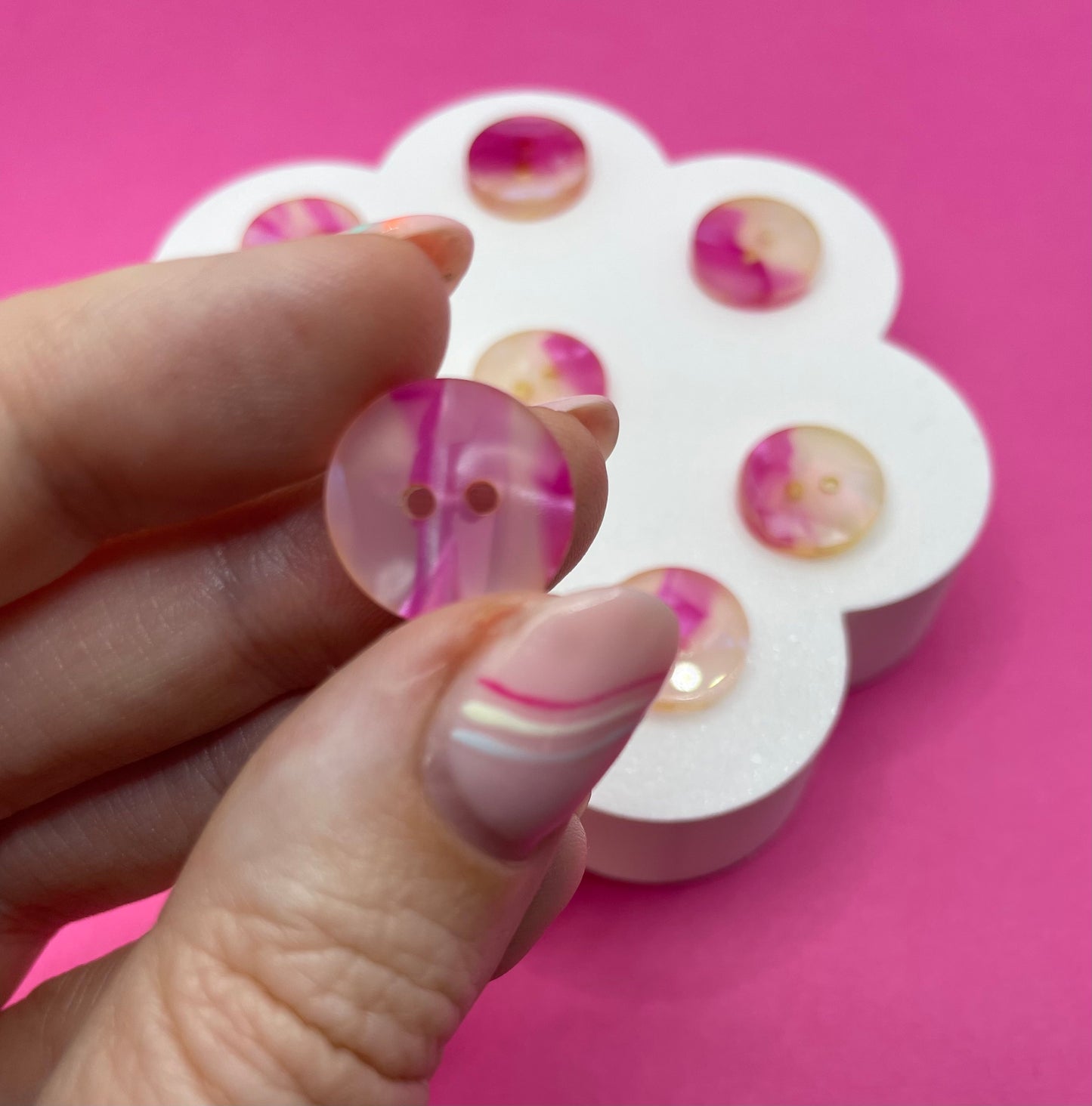 Pink Crystal Mable Shell