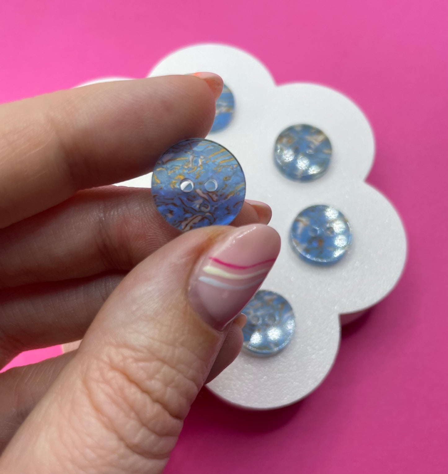 Ocean Swirl Button