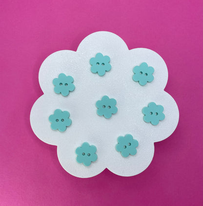 Sweet Pastel Spearmint Green Buttons (round, heart and flower)