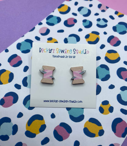 Cotton Reel Stud Earrings