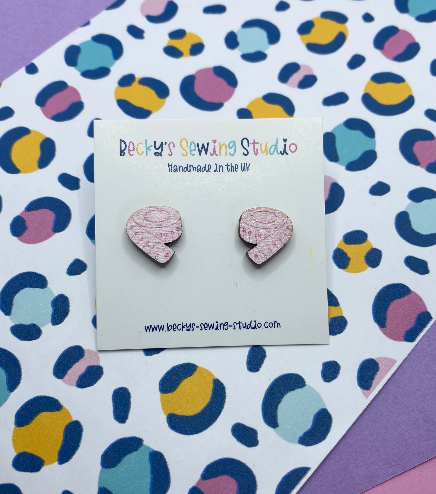 Tape Measure Stud Earrings
