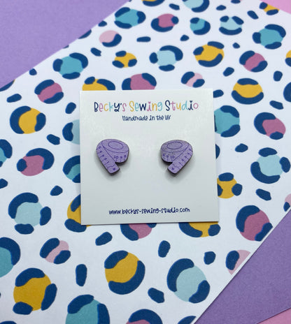 Tape Measure Stud Earrings