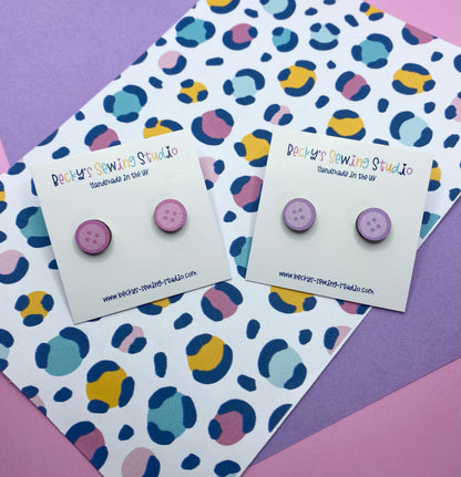 Button Stud Earrings