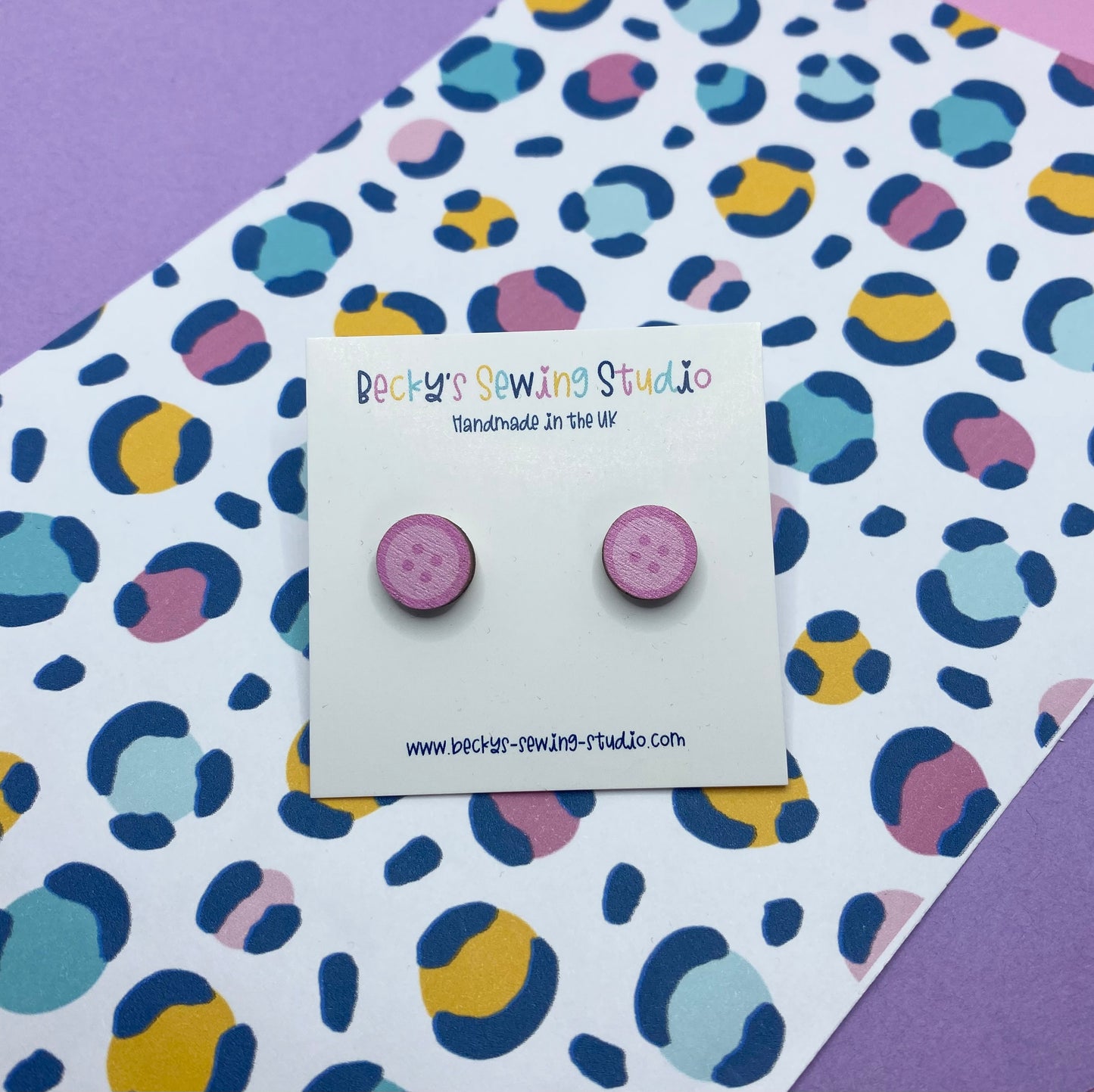 Button Stud Earrings