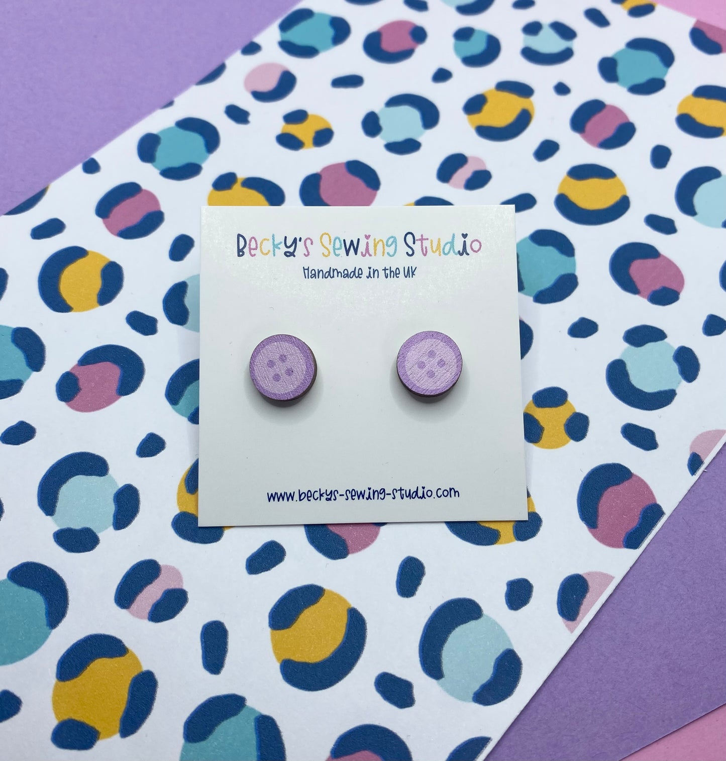 Button Stud Earrings