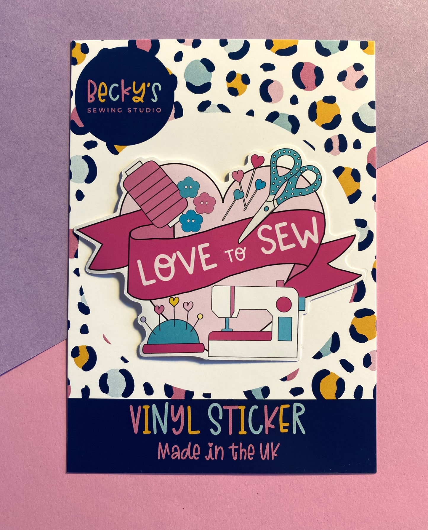 Love to sew vinyl sticker