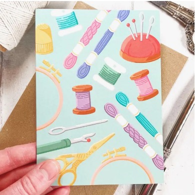 Stitcher greeting card