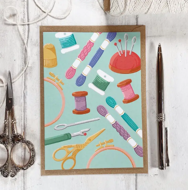 Stitcher greeting card