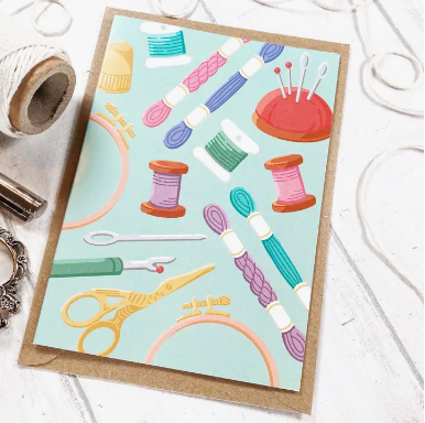 Stitcher greeting card