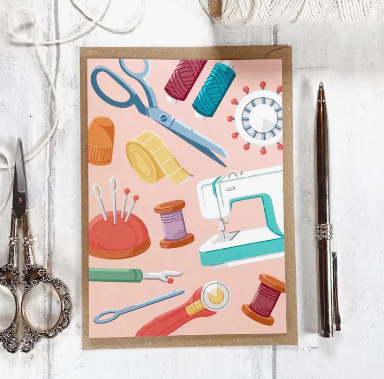 Sewing greeting card