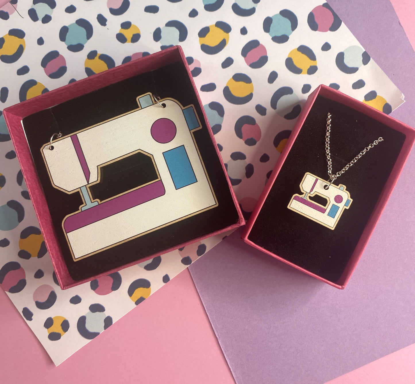 Sewing Machine Necklace- Statement and Mini
